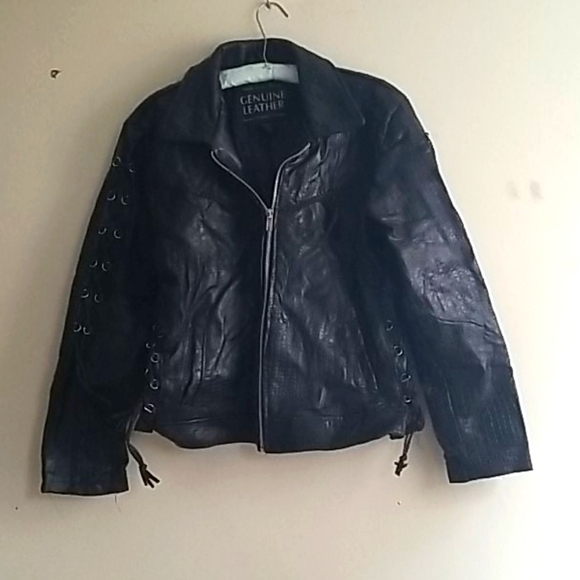 navare leather co Jackets & Blazers - Snakeskin print genuine leather jacket embroidered